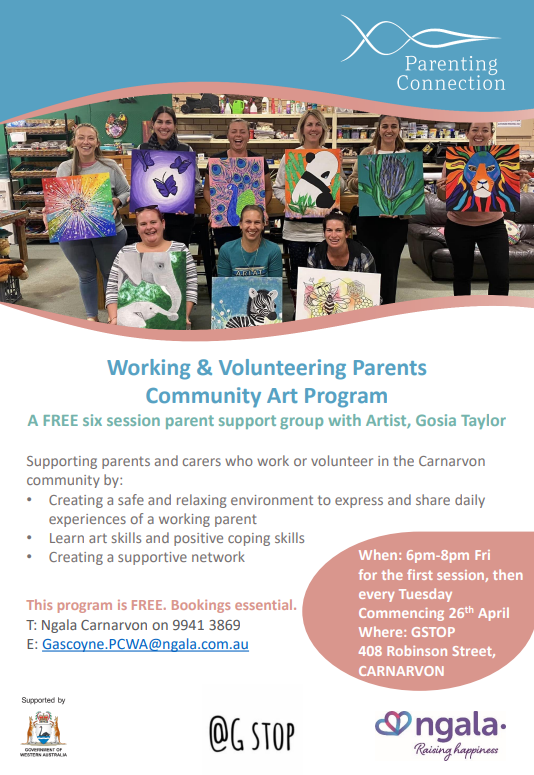 Working & Volunteering Parents Community Art Program