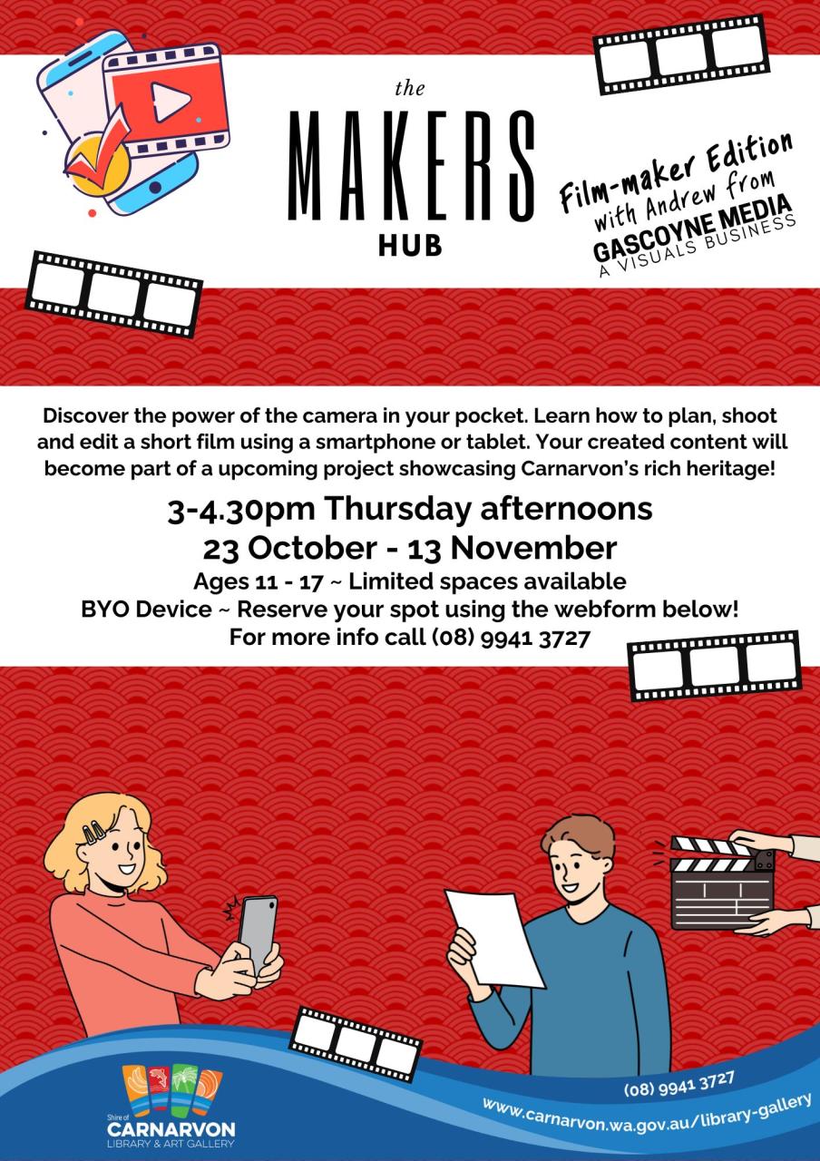 Makers Hub Film-maker Edition poster webform is below