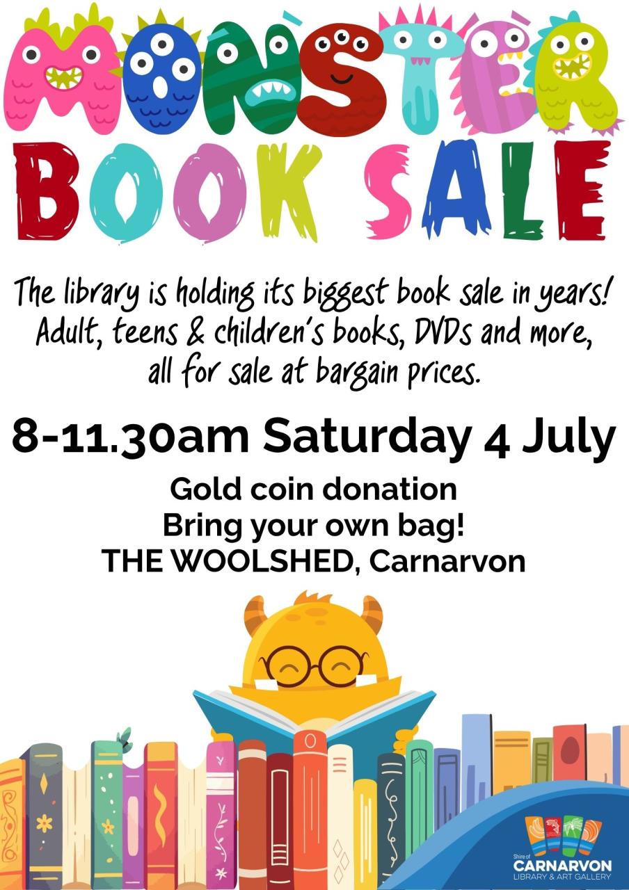 Monster Book Sale July 2026 Poster