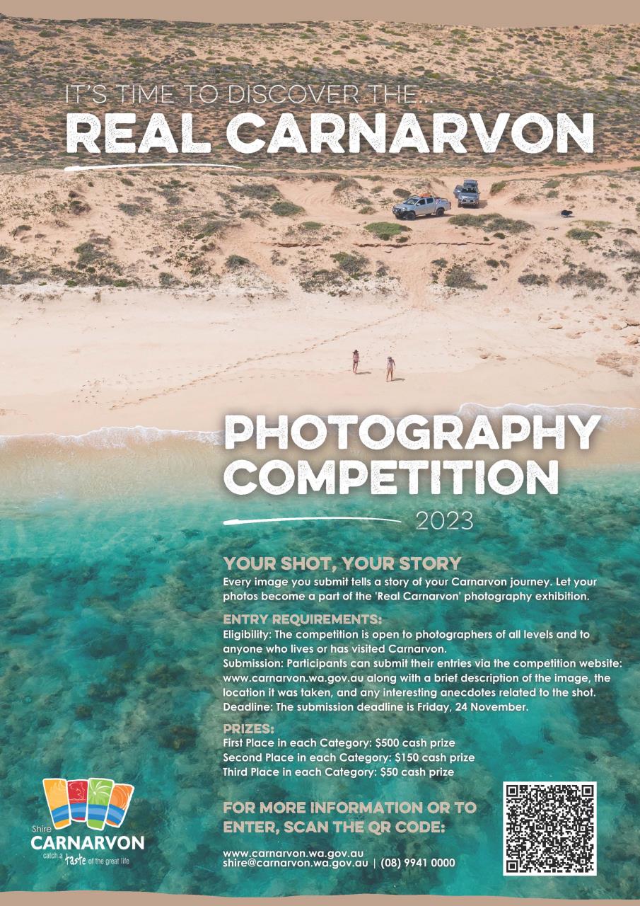 Poster with image of a drone shot from above of a beach