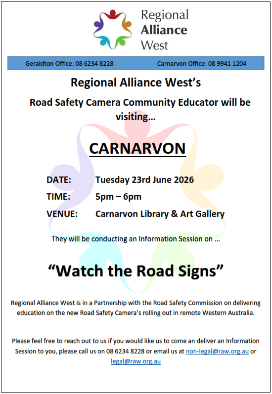 Watch the Road Signs event poster