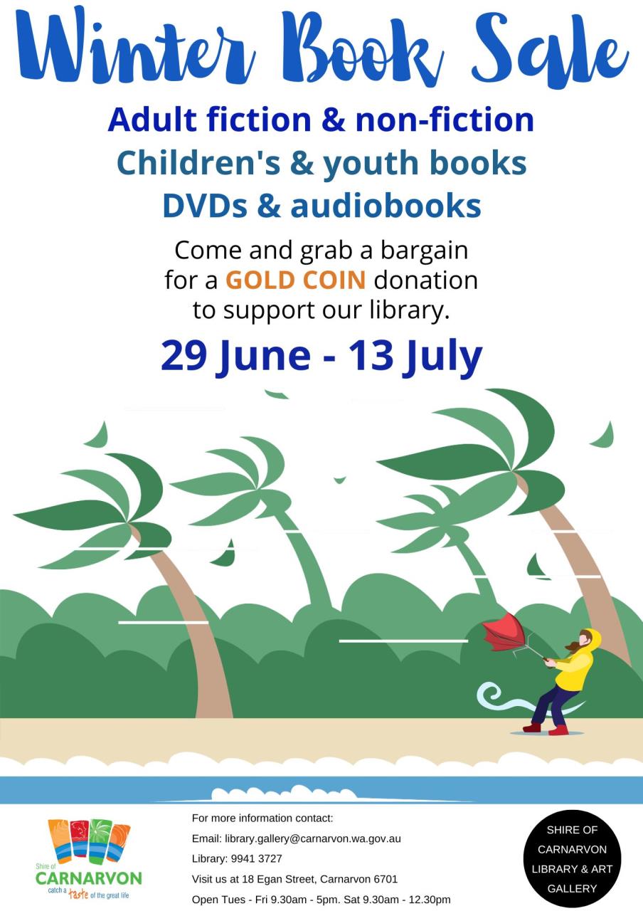 Winter Book Sale poster