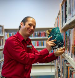 Valentine in the library