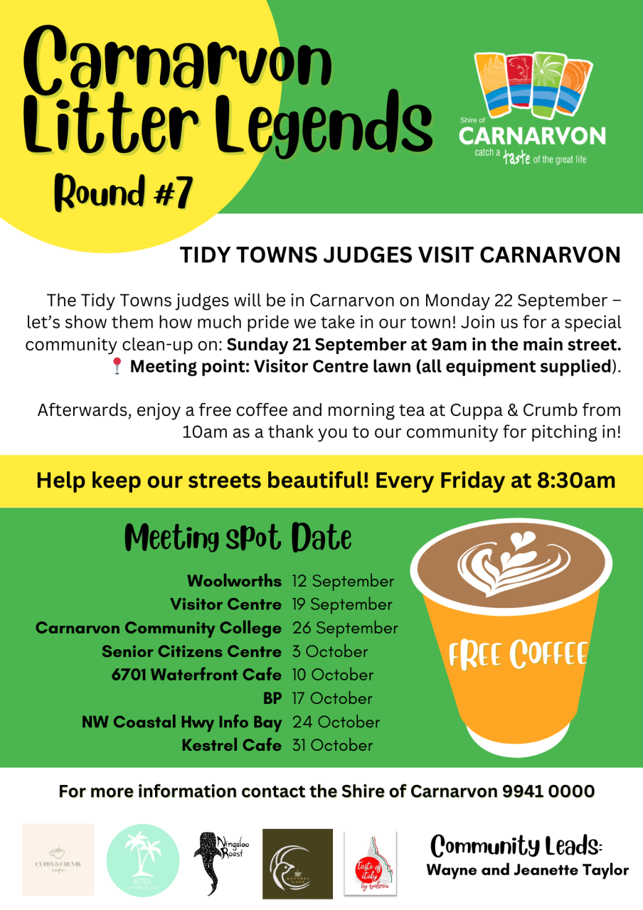 Litter Legends Clean Up Carnarvon