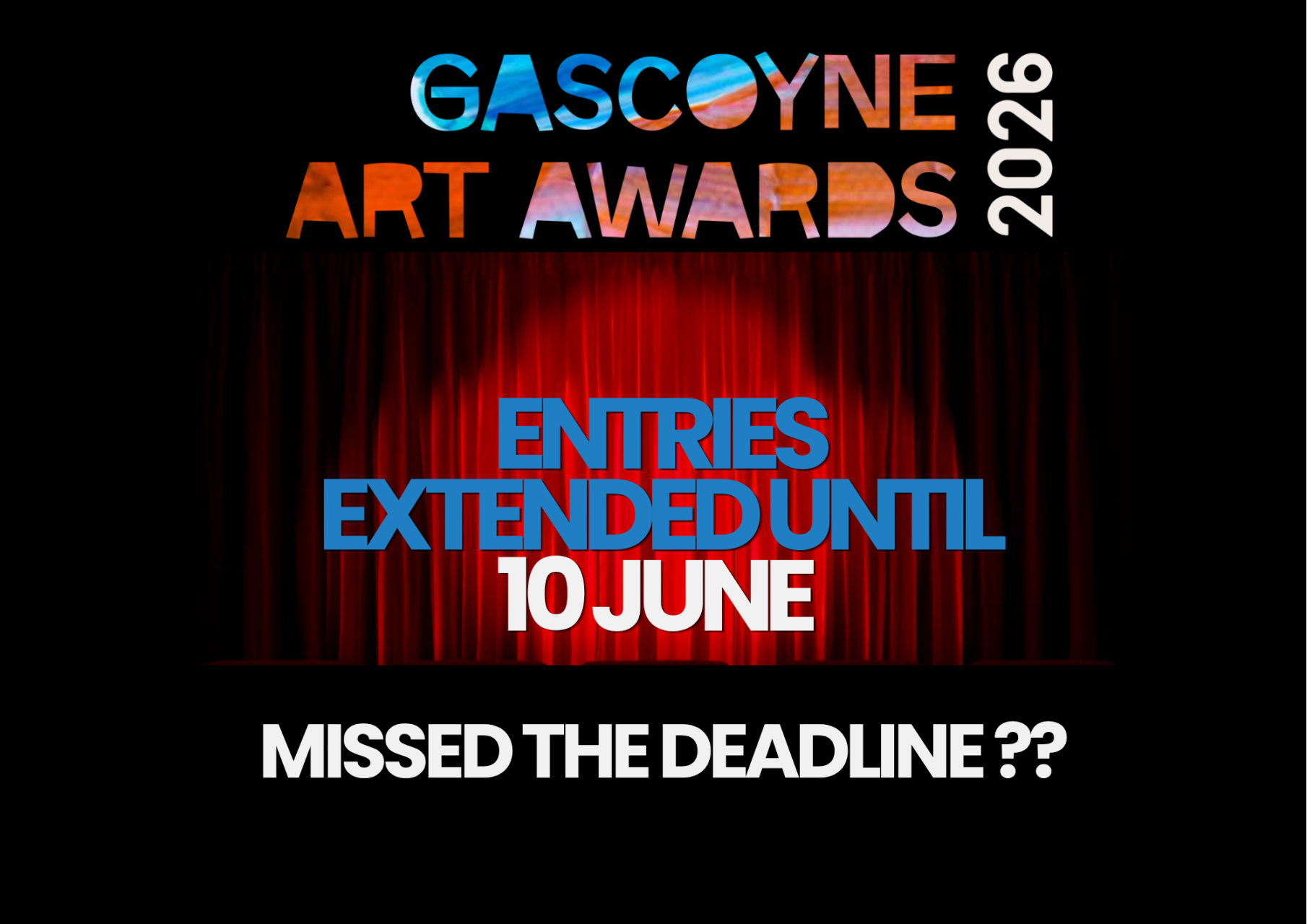 Good news! More time to enter for the Gascoyne Art Awards