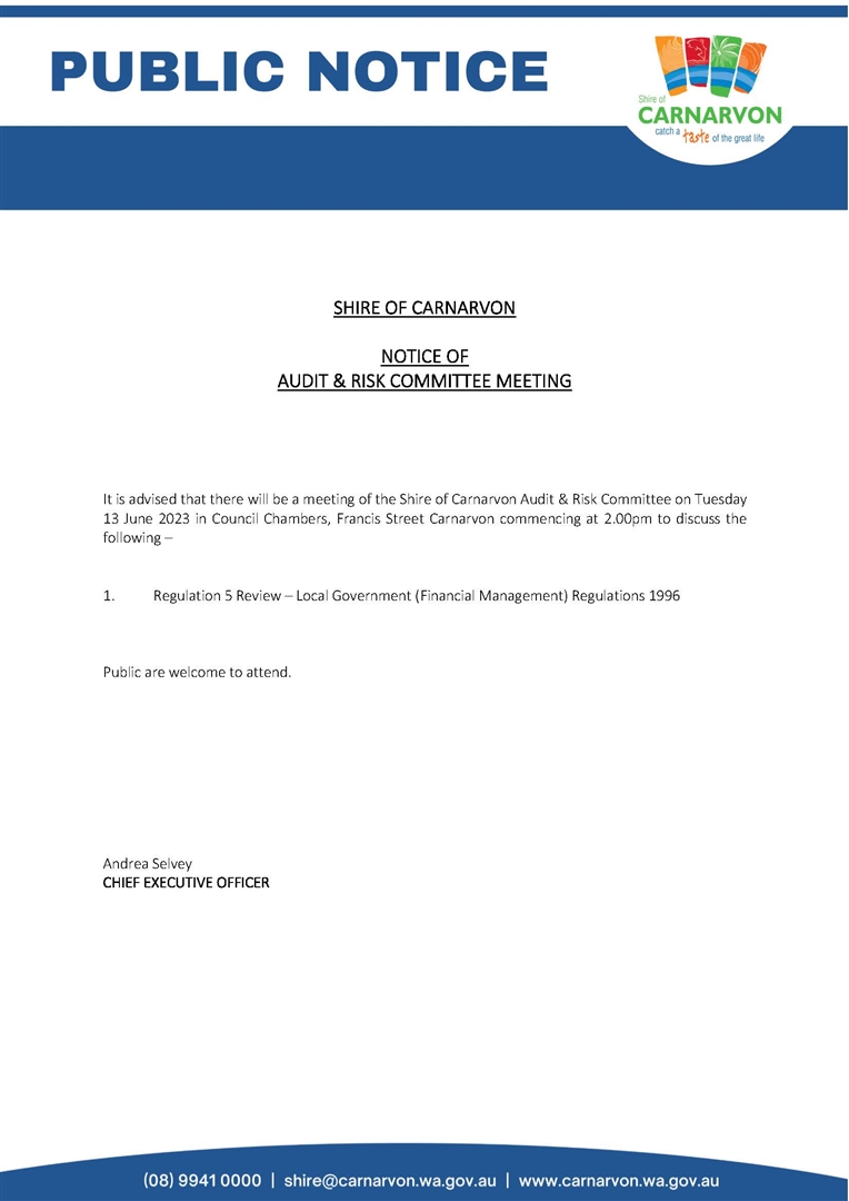 Audit Committee June 2023 Reg 5 Review